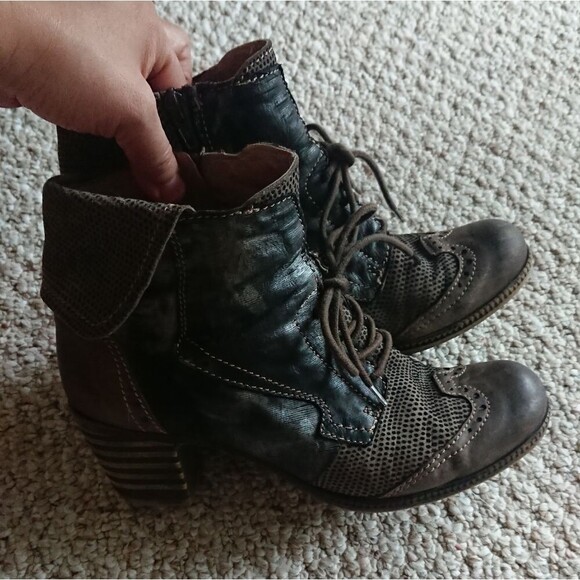 Charme Routard Distressed COMFORT ANKLE BOOTS size 9 - Picture 7 of 12